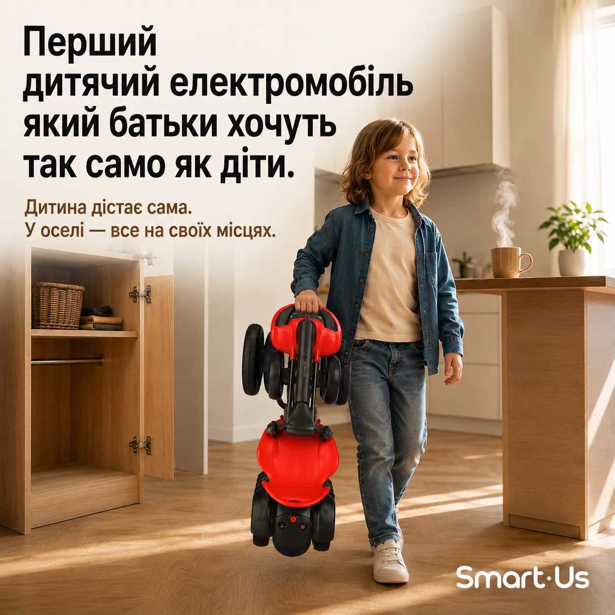 Батько/мати з дитиною та картом